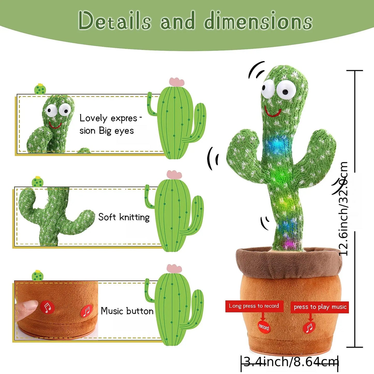 ADDOREE™-Cacto Dancing Cactus Plush Toy