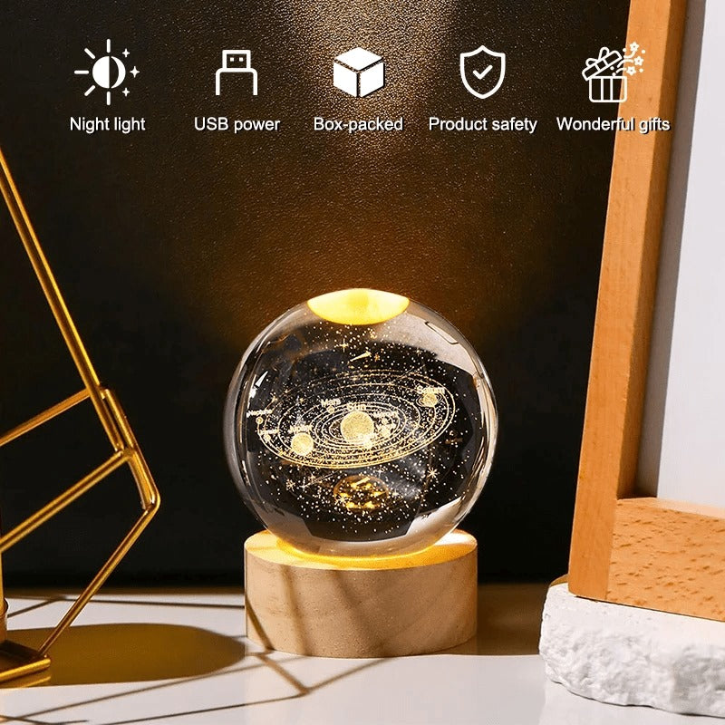 ADDOREE™-Night Light Galaxy Crystal Ball Lamp